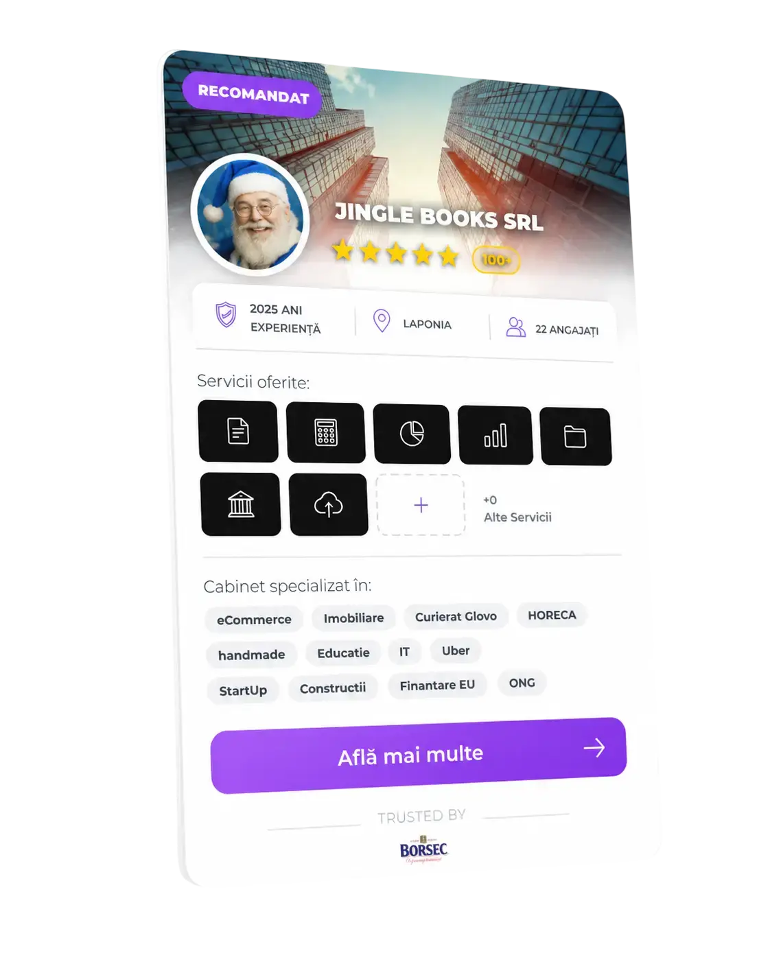 Card de contabil — design final